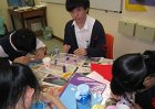 Mask-making session in the English Corner